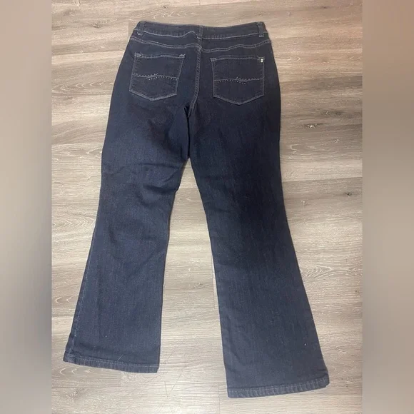 Lee Modern Series Dark Blue Flare Women's Jeans Curvy Fit Bootcut - Picture 9 of 9